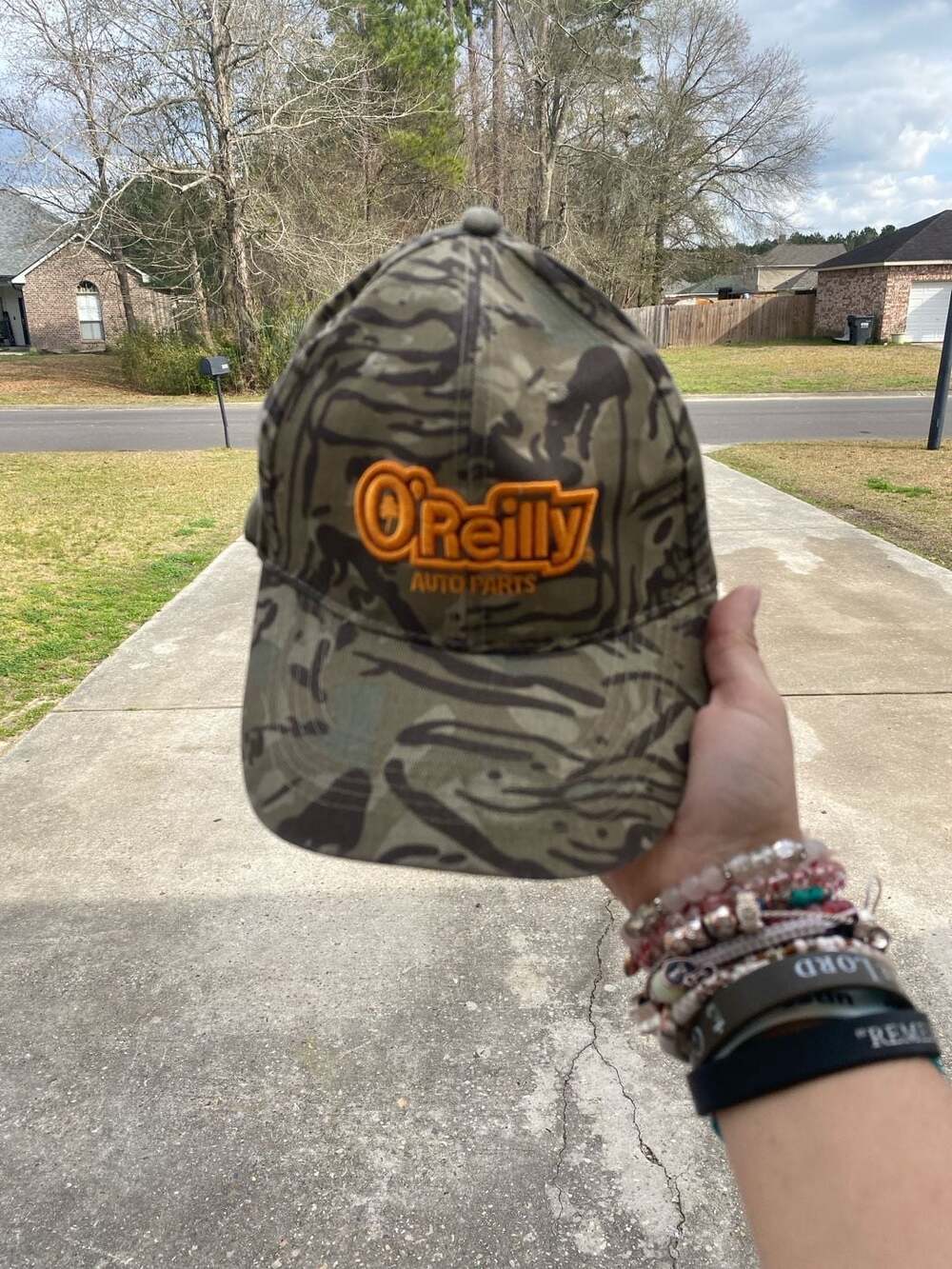O'Reilly Auto Parts Tiger Stripe Camouflage Adjustable Strapback Hat